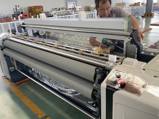 Acqua meccanica elettronica Jet Loom Weaving Machine del telaio a ratiera del doppio ugello 210cm